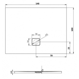Душевой поддон Riho Basel 434 140x100 белый + сифон DC380050000000S