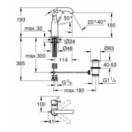 Grohe Essence New 23462GL1 Смеситель для раковины, стандартный
