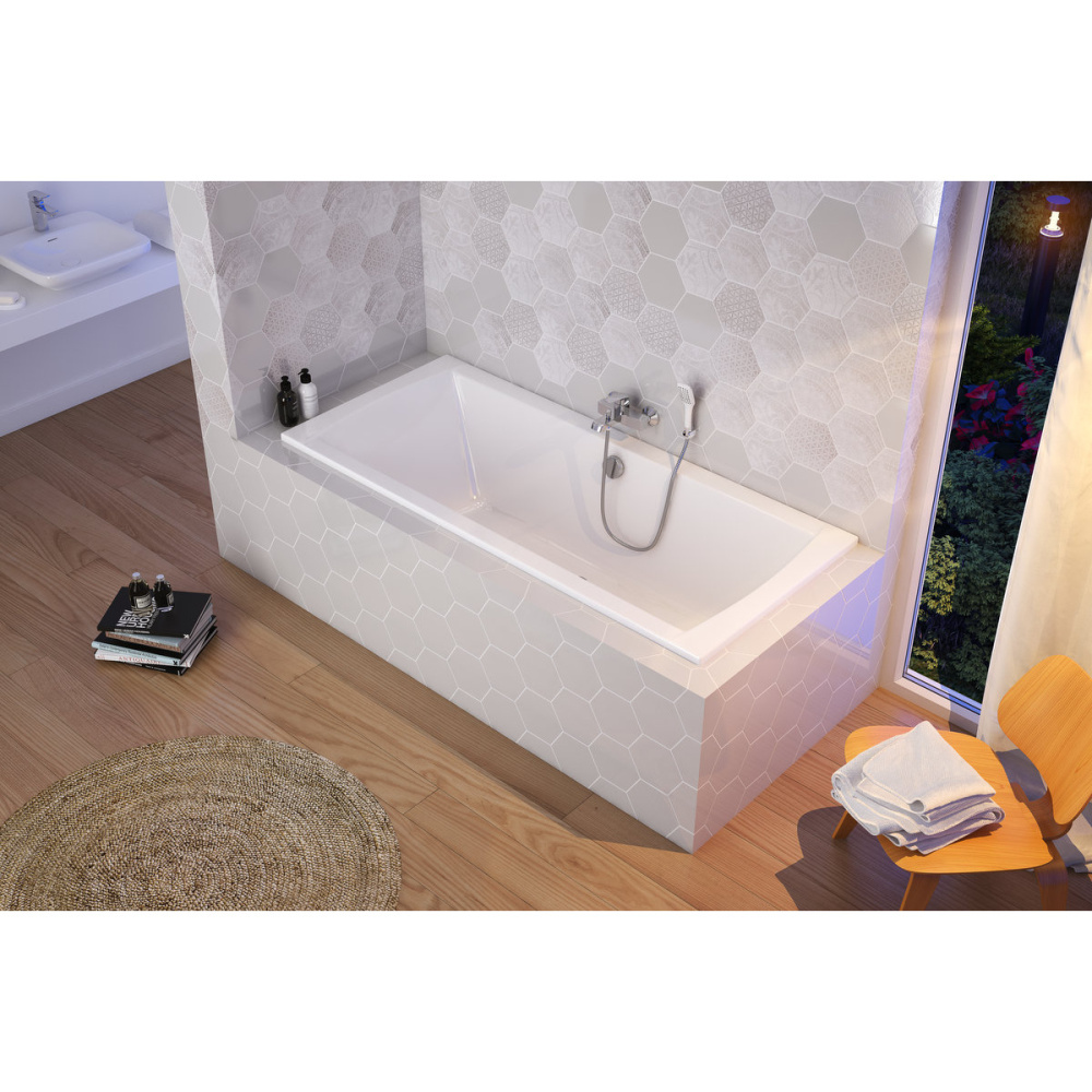 Акриловая ванна 180x80 Excellent (WAEX.AQU18WH), прямоугольная