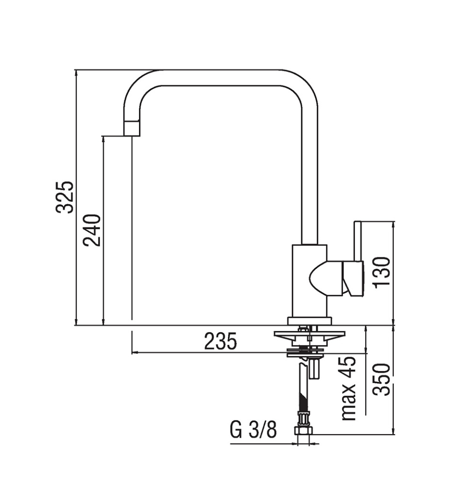 NOBILI Oz T7 OZ134/T7CR - Смеситель для кухни (хром)