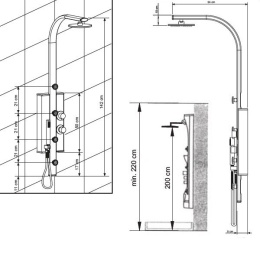 Фото Душевая панель Ravak Totem Jet (X01502), сатин