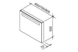 Зеркало Ravak Chrome (X000000550), белый