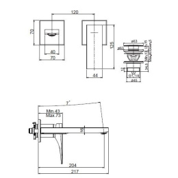 Смеситель для раковины F3971LX8CR FIMA Carlo Frattini Zeta