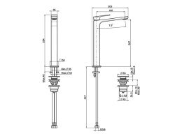 Смеситель для раковины высокий FIMA CARLO FRATTINI FIT F3381/HNS