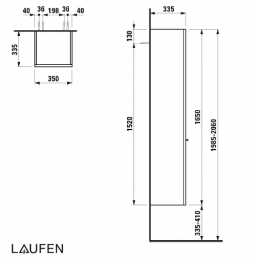Шкаф-колонна Laufen Case 4.0202.2.075.519.1