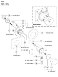 Вентили и переключатели Запорный вентиль Keuco Ixmo 59557010202, хром