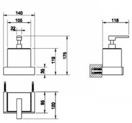 Дозатор жидкого мыла Gessi Rettangolo (20813#031) белый
