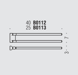 Полотенцедержатель двойной Colombo LUNA B0112 (хром)
