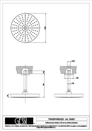 Верхний душ Gessi Trasparenze (34351#031) хром