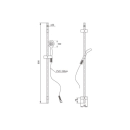 Фото Душевой гарнитур Paini Torino TRYO12190 черный