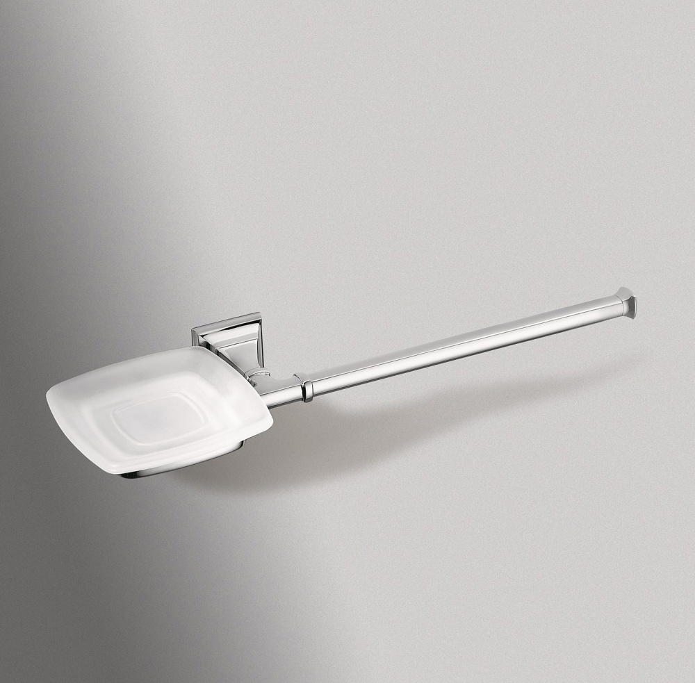 Фото Colombo Design PORTOFINO B3274SX - Мыльница с держателем для полотенца (хром - стекло)