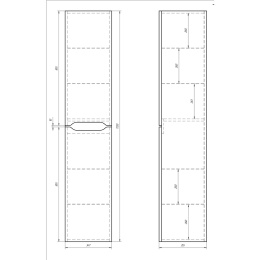 Шкаф зеркальный Dreja Point (99.9033) 70 см