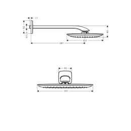 Верхний душ Hansgrohe PuraVida (27437400) хром