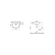 Раковина накладная VitrA S20 5502B003-0001 55 x 44 см белая