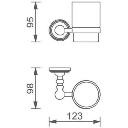Стакан Aquanet 4684, золото