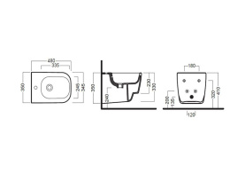 Фото Биде подвесное Hatria Fusion (YXJ801) белый