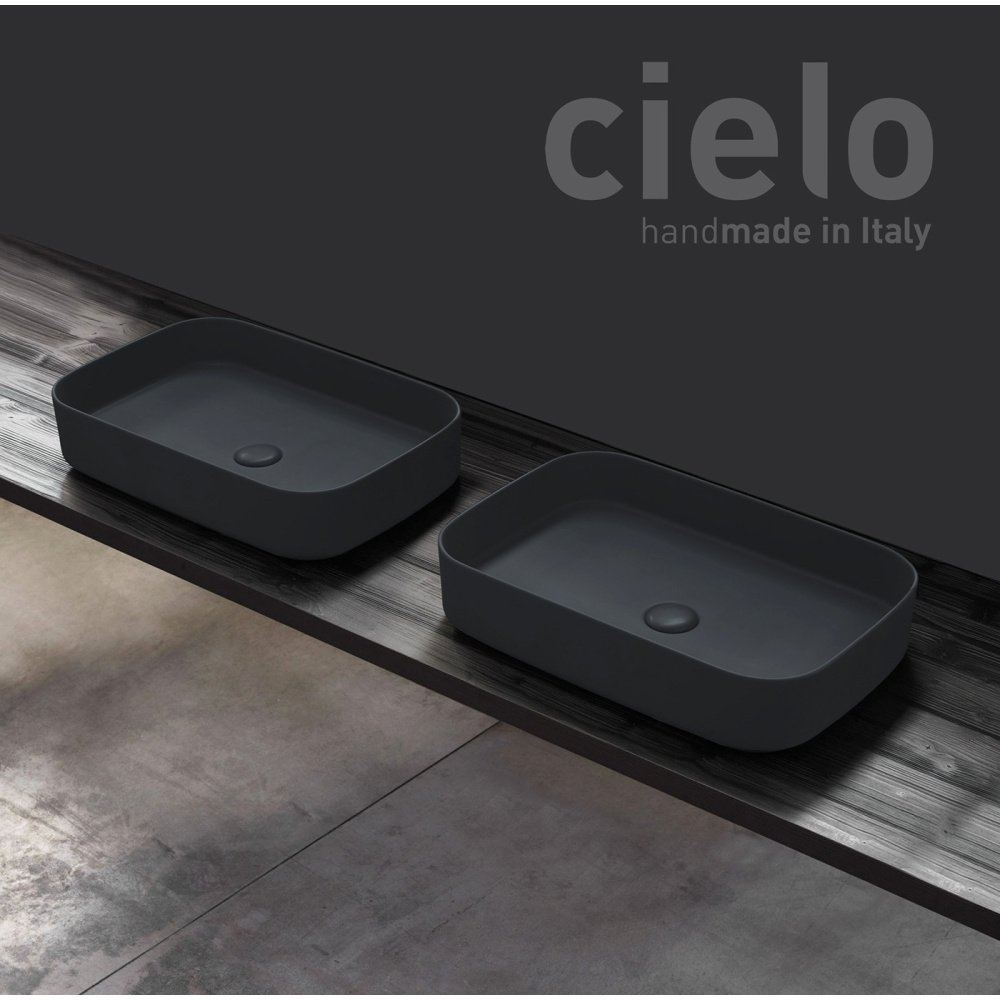 Ceramica CIELO Shui Comfort SHCOLAR60BA - Раковина накладная на столешницу 60*40 см (Basalto)