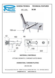 Фото Смеситель Remer для ванны встраив. настен. RR N04