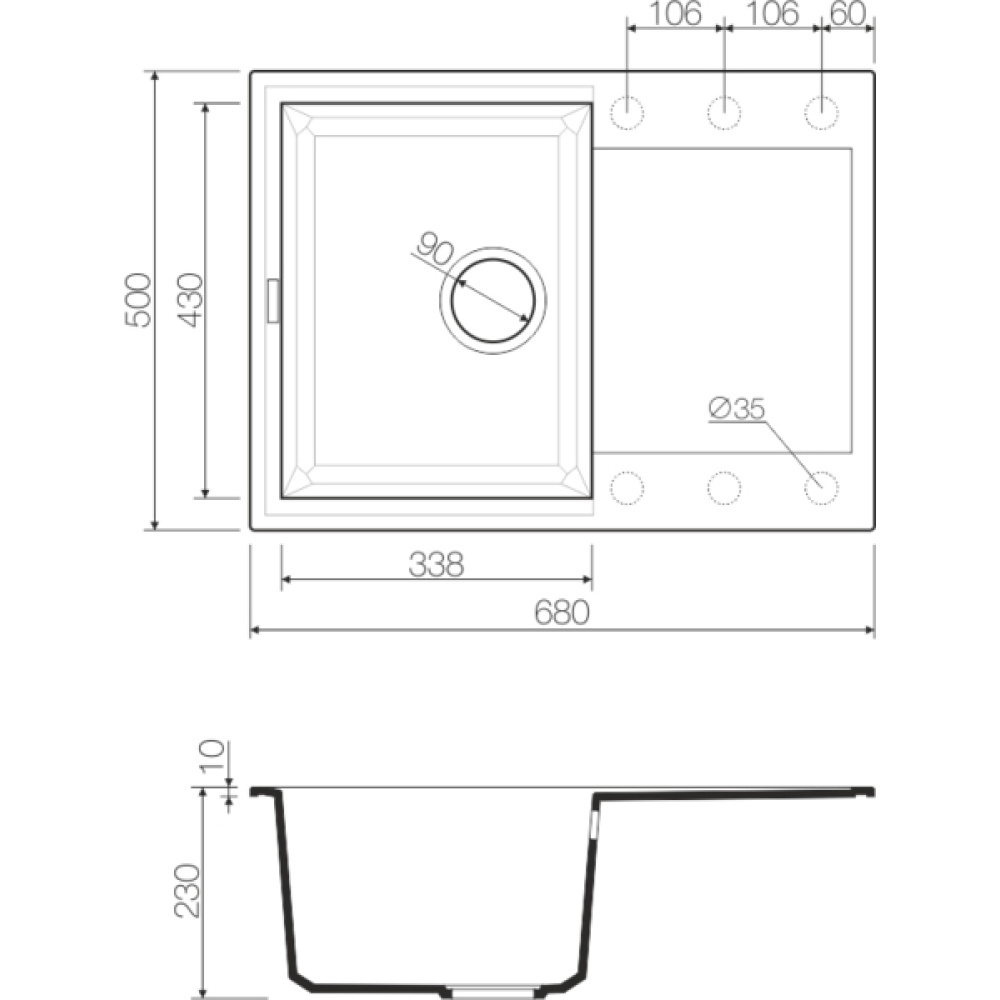 Кухонная мойка Omoikiri Sakaime 68-WH Tetogranit (4993126) белый