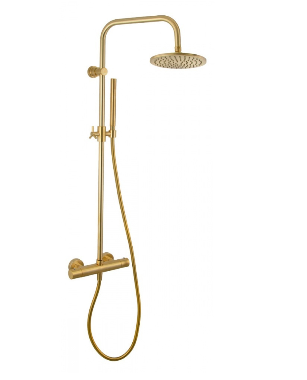 Фото REMER Elegance EQ32X7MMM20BG Душевая система в комплекте с термостатом для душа (золото шлифованное)