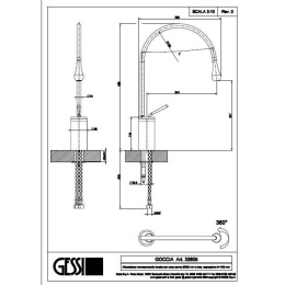 Смеситель для раковины Gessi Goccia (33605#031) хром