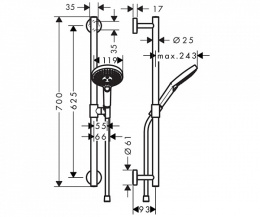 Душевой гарнитур Hansgrohe Raindance Select S (26323000) хром