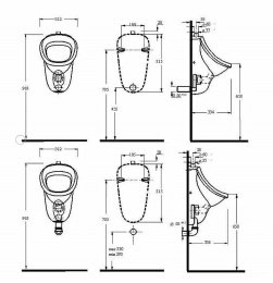 Фото Писсуар подвесной beWash Eri 37108201 с гигиеническим покрытием