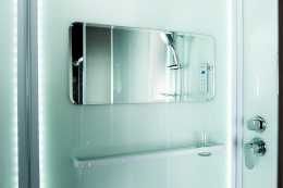 Фото Душевая кабина 115x85x210 Esbano (ESKL115CRL) белый, акрил, Поддон низкий