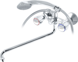 Фото Смеситель для ванны/раковины Парма, s-образный излив 400 мм Варион 701818