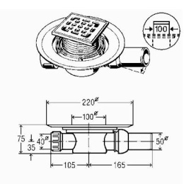 Фото Сифон для душевого трапа Viega Advantix (557119) серый