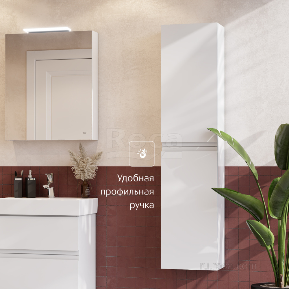 Фото Шкаф-колонна Roca Oleta (A857650806) белый глянцевый