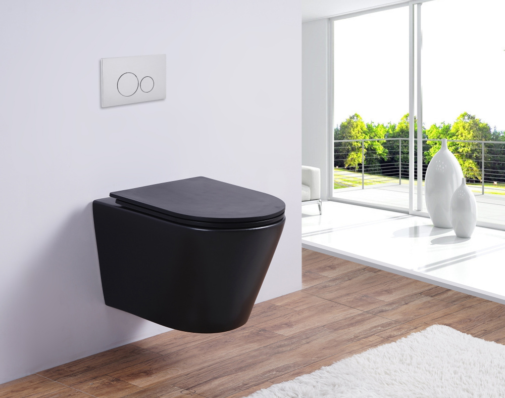 Унитаз подвесной Esbano (ESUPCLAVBM) черный, матовый