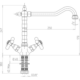 Фото Смеситель для кухни Paini Monaco 08CR570BLMKM хром