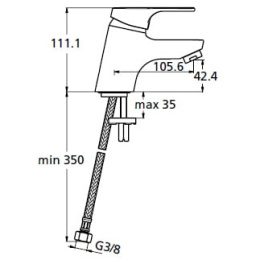 Смеситель для раковины Ideal Standard Slimline II B8997AA