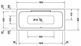 Акриловая ванна 180x80 Duravit (700298000000000), Гидромассаж: нет