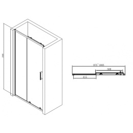 Душевая дверь ABBER Schwarzer Diamant (AG30100B)