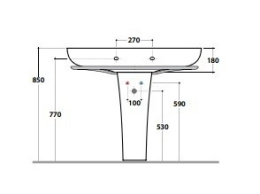 Фото Колонна под раковину Globo Genesis (GE005.BI) белый