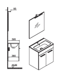 Комплект мебели Vitra Mia (75023) белый