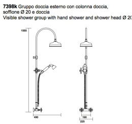 Фото Душевая система Kerasan Retro (7398K0)