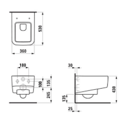 Фото Подвесной унитаз Laufen Pro S Rimless 8.2096.2.000.000.1, безободковый