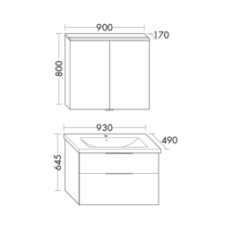 Фото Тумба с раковиной 93 BURGBAD Eqio SEYQ093F2012C001*1