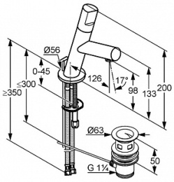 Фото Смеситель для раковины Kludi New Waves (571290575) хром