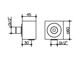 Подсоединение для шланга Keuco 51147010000, хром