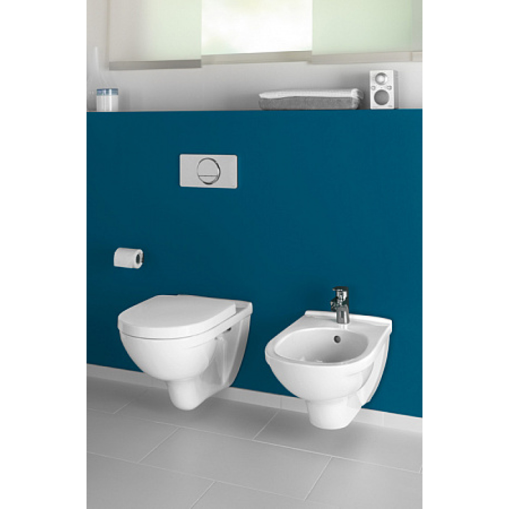 Villeroy & Boch O.Novo 546000R1 Биде подвесное на 1 отверстие, альпийский белый, CeramicPlus