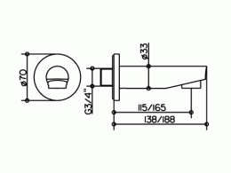 Фото Излив для ванны Keuco Plan Blue 53945010001, хром
