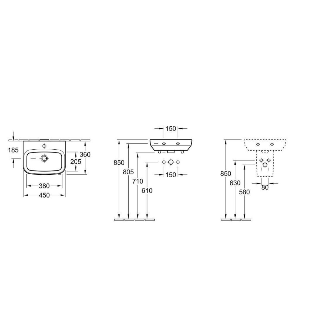 Villeroy&Boch Sentique 522200R2 Полупьедестал