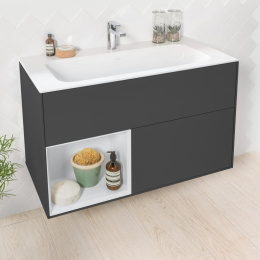 Villeroy Boch Finion F030MTGK Тумба под раковину 996х498 мм (white matt/anthracite matt)