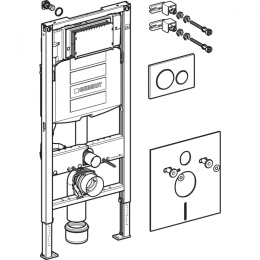 Geberit Acanto 500.301.KJ.A Комплект инсталляция и унитаз подвесной безободковый, цвет унитаза: белы