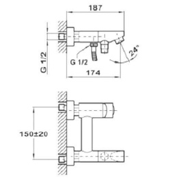 Фото Teka Kobe 3512112 Смеситель для ванны