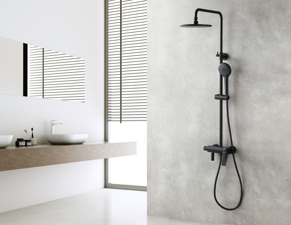 Душевая система Lemark Bronx (LM3762BL) черный